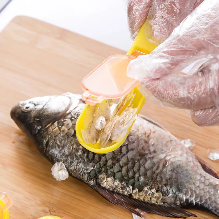 Fish Skin Brush Scraping Fishing Scale Brush Graters Fast Remove Fish knife Cleaning Peeler Scaler Scraper mutfak malzemeleri