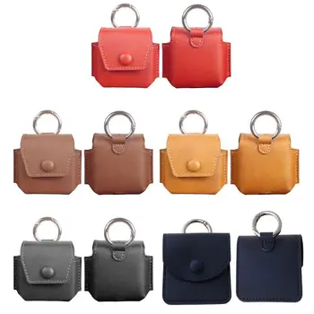 

Anti-scratch Leather Storage Bag Case Protective Cover with Hook for Xiao-mi Air 2 SE Bluetooth Earphone