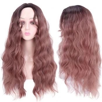 

MUMUPI Synthetic Lolita Wig Purple Brown Long Water Wave Cosplay Wigs for Women 3 Colors Daily Hair Extensions Wigs