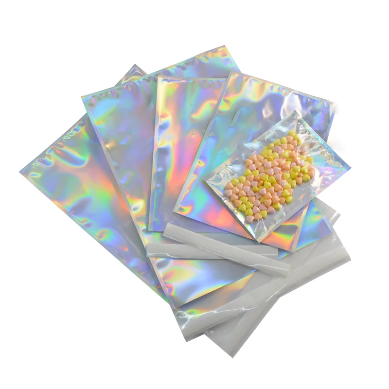 Голограмма алюминиевая фольга клейкий мешочек Курьерская сумка для хранения конверт поли почтовый пакет