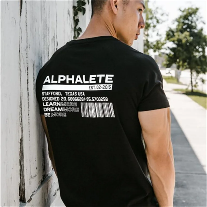Новинка 2019 футболки ALPHALETE мужские с коротким рукавом хлопковые топы для