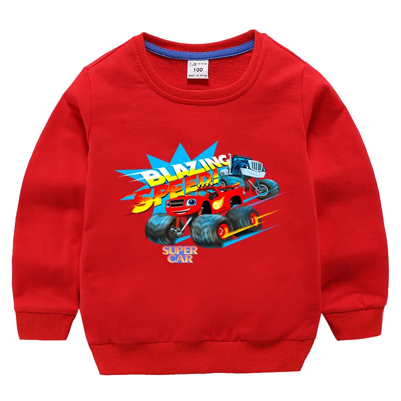 Autumn Children's Blaze and The Monster Machines Clothes Baby Boys Sweatshirts 2-10Years Kids Hoodies Tops kids hoodie sweatshirts