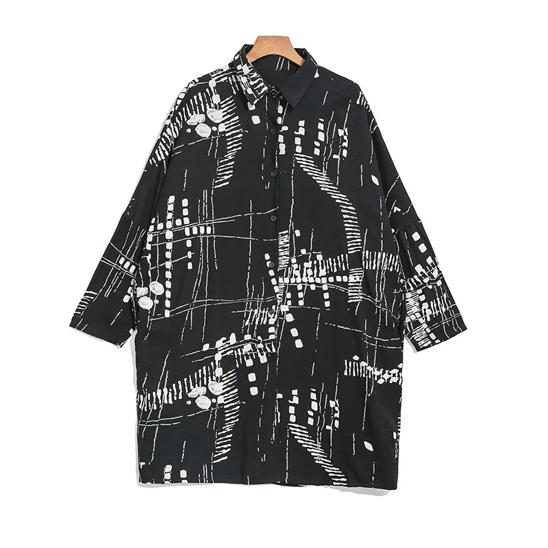 Max LuLu/ модные корейские женские готические топы, хлопковые блузки, женские длинные рубашки с принтом в стиле панк, винтажная осенняя одежда, большие размеры