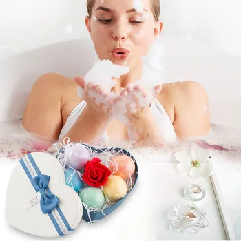 

60g Bath Salts Skin Cleansing Valentine Day Gift Exfoliation Bathing Ball Spa Moisturizing Bubble Bath For Bathroom 1.19
