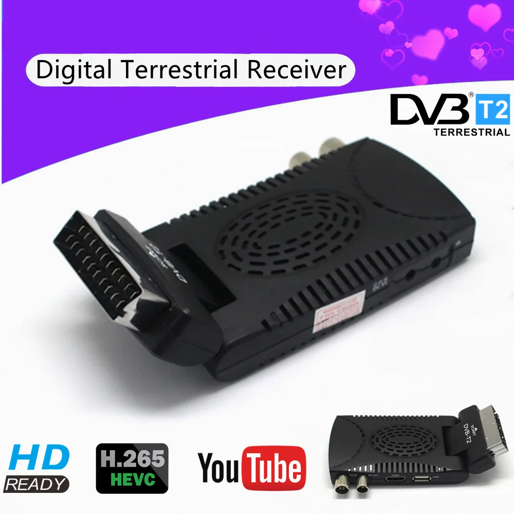 Цифровой ТВ-тюнер DVB-T2 DVB-T наземный приемник полностью 1080P HD ТВ-приставка