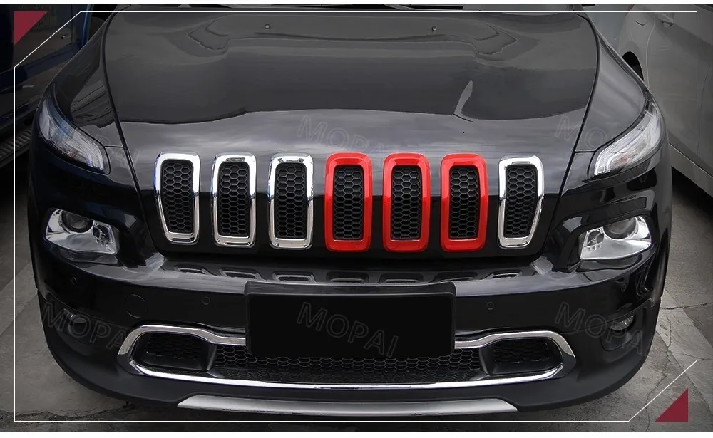 MOPAI автомобильные наклейки для Jeep Cherokee+ ABS автомобильные передние декоративные решетки наклейки s Для Jeep Cherokee автомобильные аксессуары