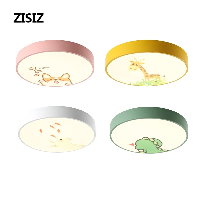 

Lamparas LED Macaron Cartoon Ceiling Lamp for Bedroom Simple Modern Children's Room Round Hanglamp Indoor Ceiling Light Fixtures