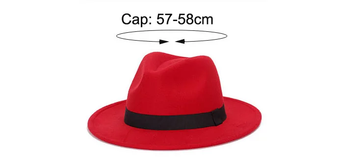 Новая мода Fedoras джаз шляпа шерсть взрослые мужчины женщины широкие полями мягкая фетровая Шляпа Fedora шляпы в стиле джаз Sunbonnet Панама