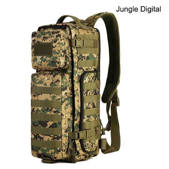 Mannen Borst Sling Rugzak mannen Zakken Een Enkele Schouder Man Grote Reizen Militaire Rugzakken Molle Tassen Buitenshuis Rugzak - Цвет: jungle digital