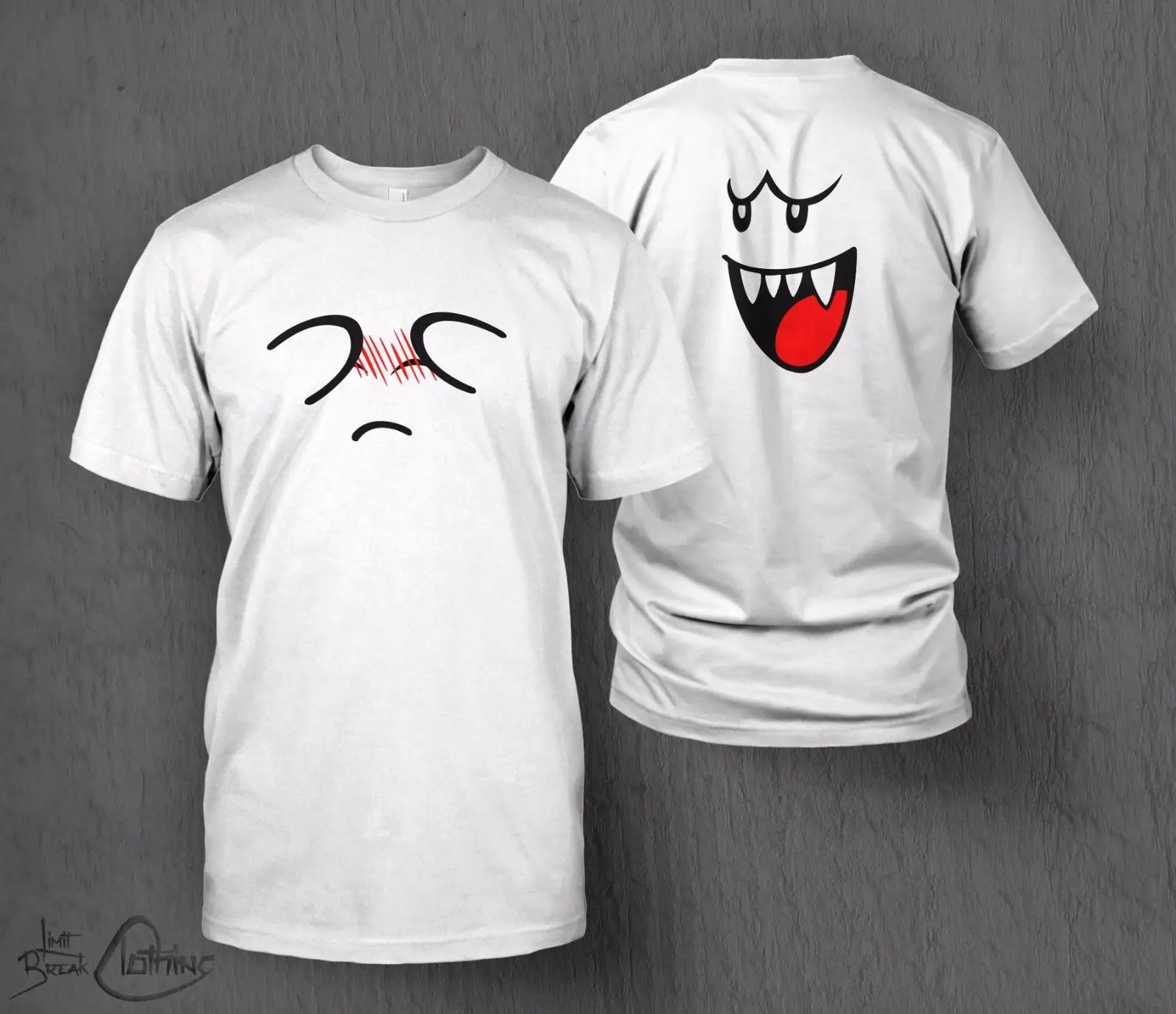 Супер Марио футболка приведение бу Футболка Мужская двухсторонняя nintendo Bowsette