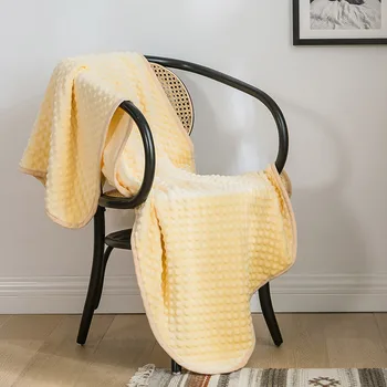

New 1pc high quality Blanket twin full queen Super Soft Warm Solid Warm Micro Plush Fleece yellow Blanket Throw Rug Sofa Bedding