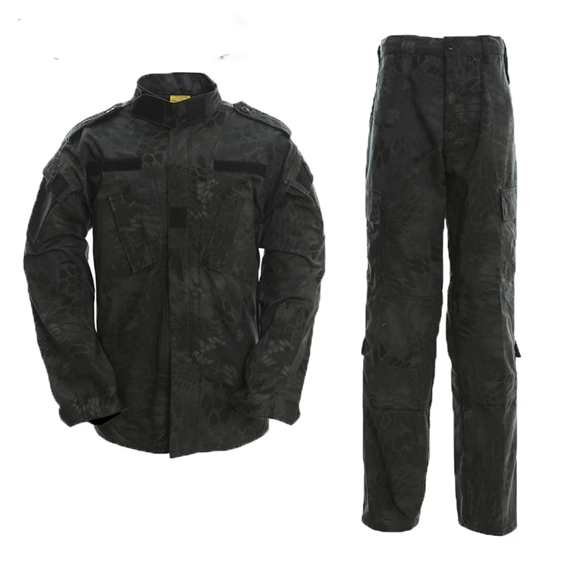 kryptek BLACK Американский армейский темно-синий BDU сp MultiCam Камуфляжный костюм в стиле милитари униформа для тактического страйкбола Farda только куртка и брюки - Цвет: kryptek BLACK