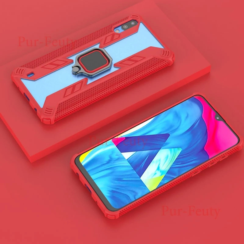 Чехол для samsung Galaxy M10 SM-M105F/DS Силиконовый Броня бампер противоударный Анти-осенний Модный чехол для Galaxy M10 металлическое кольцо