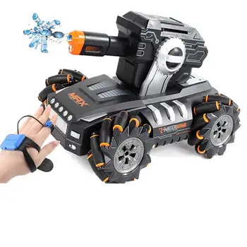 

1/12 4WD Remote Control Tank With Shoot Bullets Launch Water Gesture induction RC War Tank Military Armored Vehicle Toy Adults