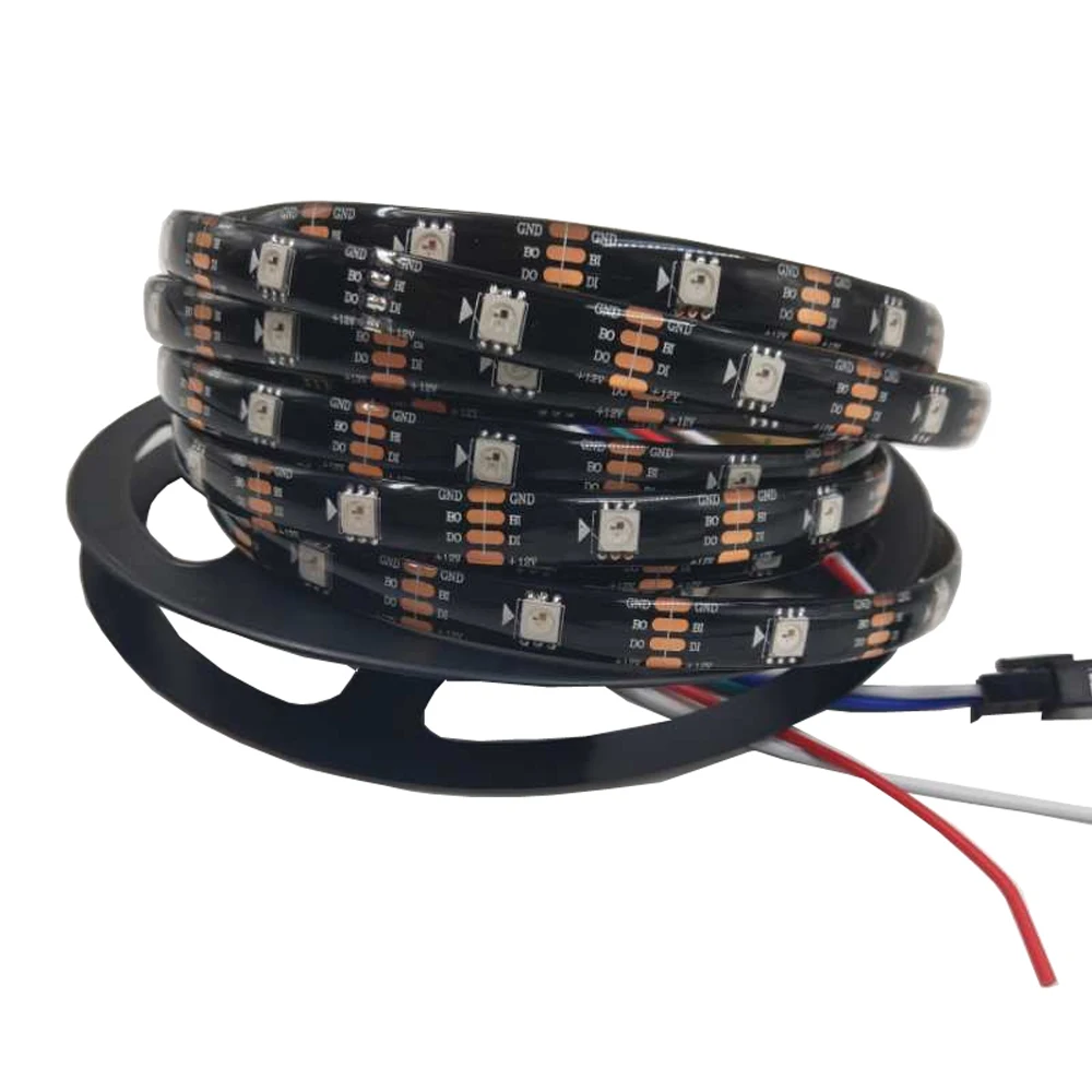 US $13.13 5mRoll WS2815 DC12V WS2812BWS2813 RGB LED Pixels Strip Light Individually Addressable LED DualSignal 3060144 PixelsLedM