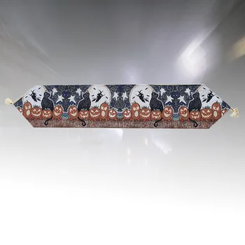 

1pc Table Cover Halloween Pumkin Blackcat Quirky Table Cloth Table Runner Table Flag for Restaurant Party Costume Deor