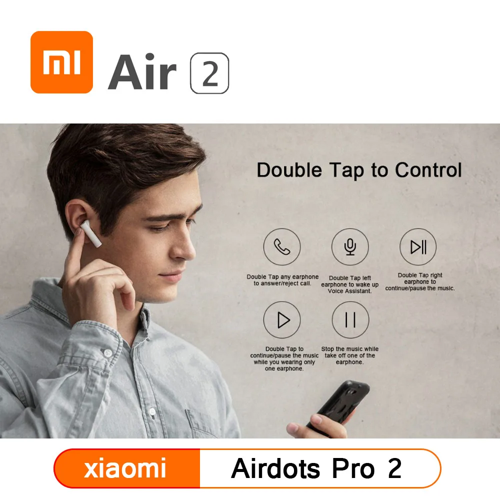 Xiaomi Air 2 TWS Bluetooth беспроводная гарнитура Airdots Pro 2 millet Smart Голосовое управление LHDC HD стерео управление ENC