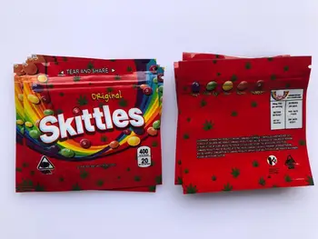 

Tear And Share Medicated Original Sour Skittles Red Medicated Edibles Local Smell Proof Bags 400 Mylar Bags xgfTF