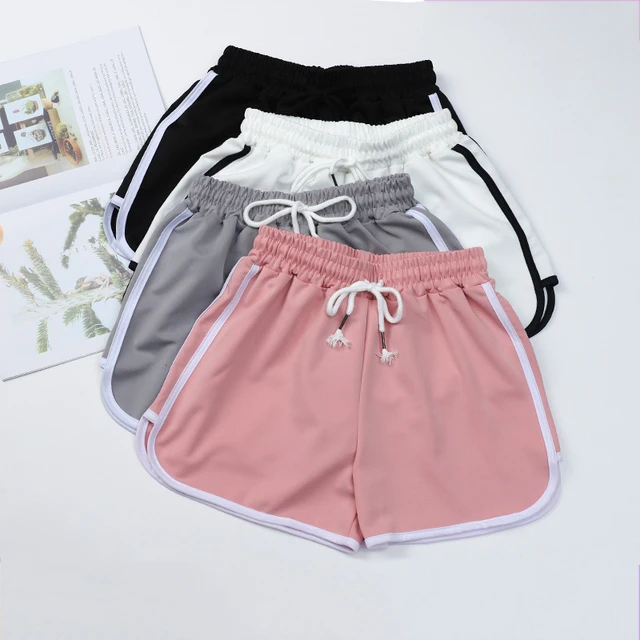 Fashion Summer Casual Shorts Woman Stretch Elastic Waist Booty Shorts  Female Black White Loose Beach Sexy Shorts S-xxl - Shorts - AliExpress