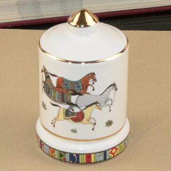 

European style ceramic toothholder Creative household cotton cone toothpick can box Table decoration of living room tea table