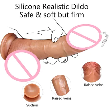 Ultra-Soft Squirting Realistic Dildo with Suction Cup Ejaculating Dildos  Female Masturbator  dildosex toy for Women adults 18 5