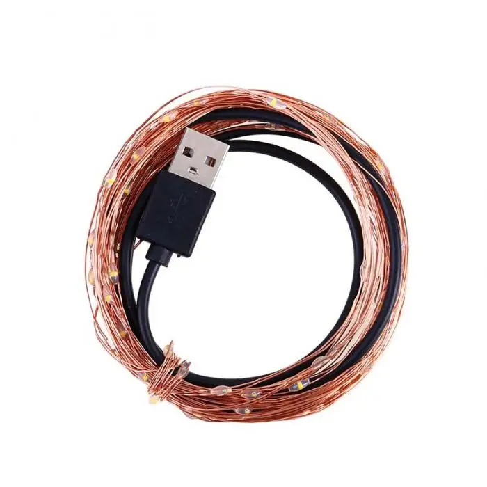 2M/5M/10M USB LED Light String for Photo Clip Decor Fairy String Lights Chain Battery Christmas Copper Wire Lamp Creative Decors