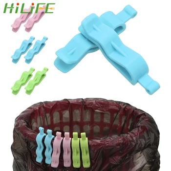 

HILIFE 6Pcs/set Waste Bin Bag Dustbin Clamp Trash Can Retaining Clip Home Storage Non-Slip Home Organizer
