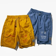 Мужской с принтами с буквами карго шорты Уличная светоотражающая лента для мужчин s легкий полиэстер