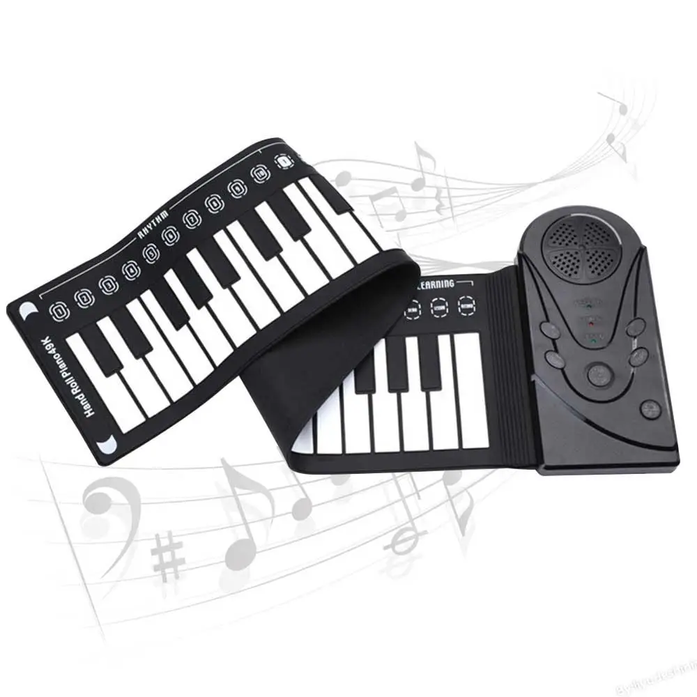 

49Key folding Electronic Organ Electronic Keyboard Piano Silicon Flexible with Loud Speaker Preliminary Edition Roll Up Piano