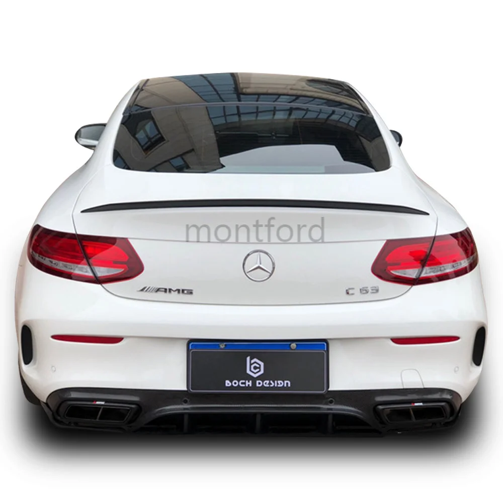 

Carbon Fiber Rear Roof Spoiler Trunk Lip Boot Wing For Mercedes Benz C63 W205 C205 2015 + C Class C250 C300 C350 2-door Coupe