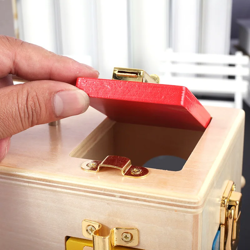  Montessori Lock Box Teaching Aids 2-5-Year-Old Montessori Mathematics Early Childhood Educational L - 4000267446464