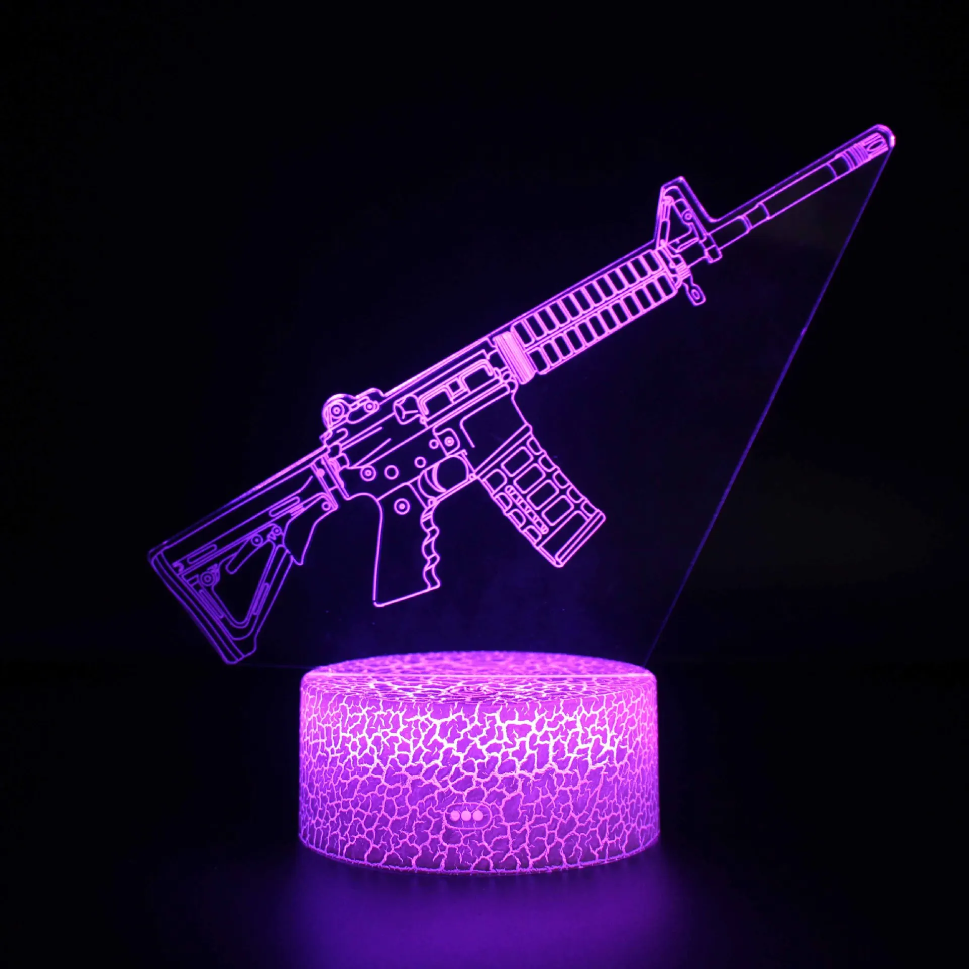 Лидер продаж пистолет серии 3D ночника красочный сенсорный пульт дистанционного управления Управление лампа Разъем KT-C светодиодный визуальный лампа