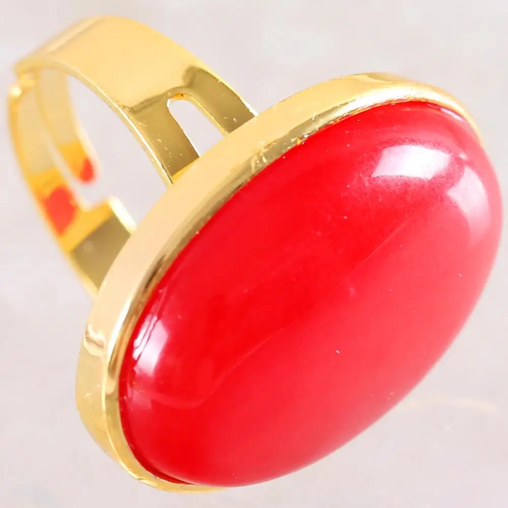 Ring Natural Stone Oval CAB Cabochon Bead Red Jades Finger Jewelry For Men Women Gift Z108 | Украшения и аксессуары