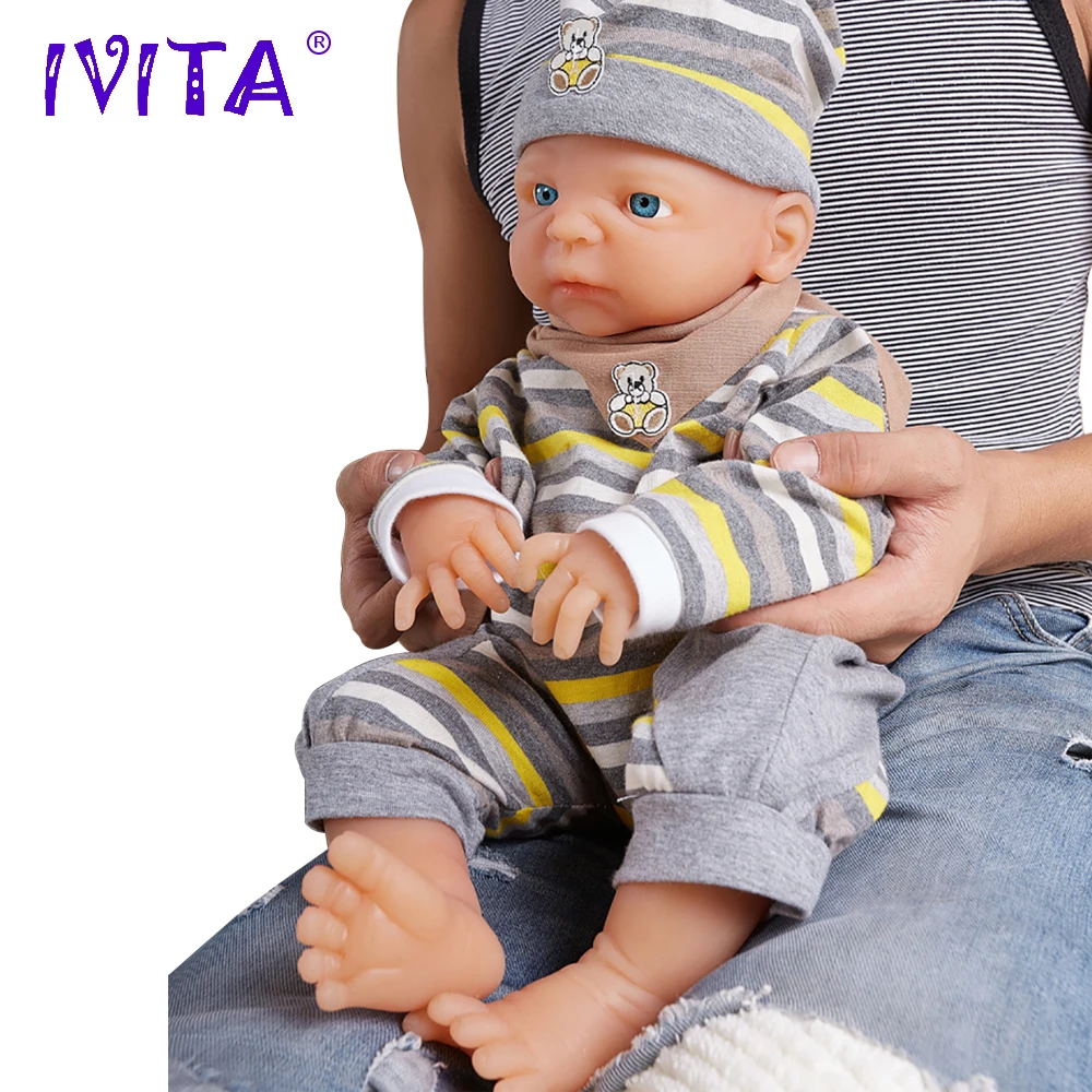 Отправка из США и Китая IVITA WB1502 18 дюймов 3800 г полностью силиконовая Реалистичная кукла реборн реалистичные Игрушки для маленьких мальчиков Глаза открываются