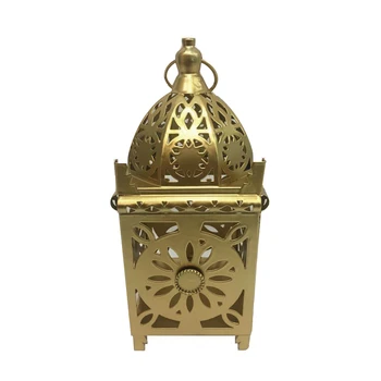 

Home Accessories Nordic Middle East Golden Home Decoration Hollow Iron Horse Lanterns Buddhist Supplies Craft Candlestick