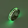 AsJerlya 8mm Ring Titanium Stainless Steel Luminous Bat Ring For Men Women Fluorescent Rings Engagement Couple Wedding Jewelry 1