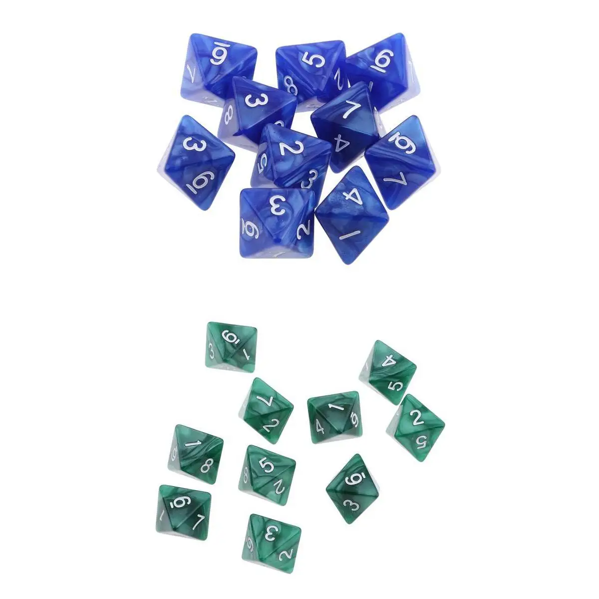 20 шт Акриловые 8 сторонние кубики D8 многогранные штампы для D& D РГП MTG настольные игры