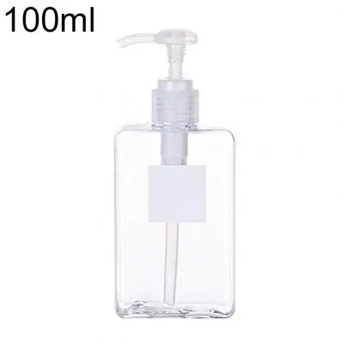 Clear 100ml 100/150/250 мл бытовой шампунь лосьон пустой многоразового дозатор бутылки большой емкости портативный многоразового использования - Цвет: Clear 100ml