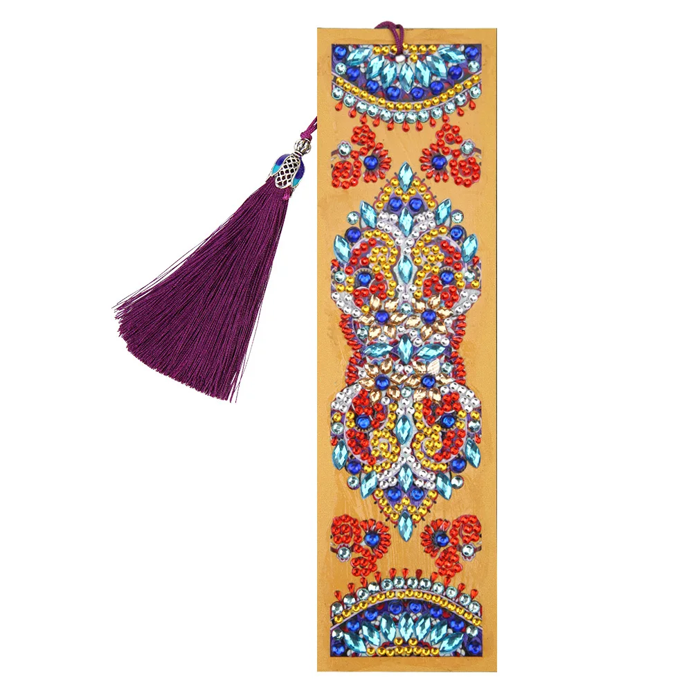 DIY специальные формы алмазные закладки с живописью Алмазная вышивка крестиком кисточка закладки книги Подарочная Алмазная мозаика - Цвет: 5