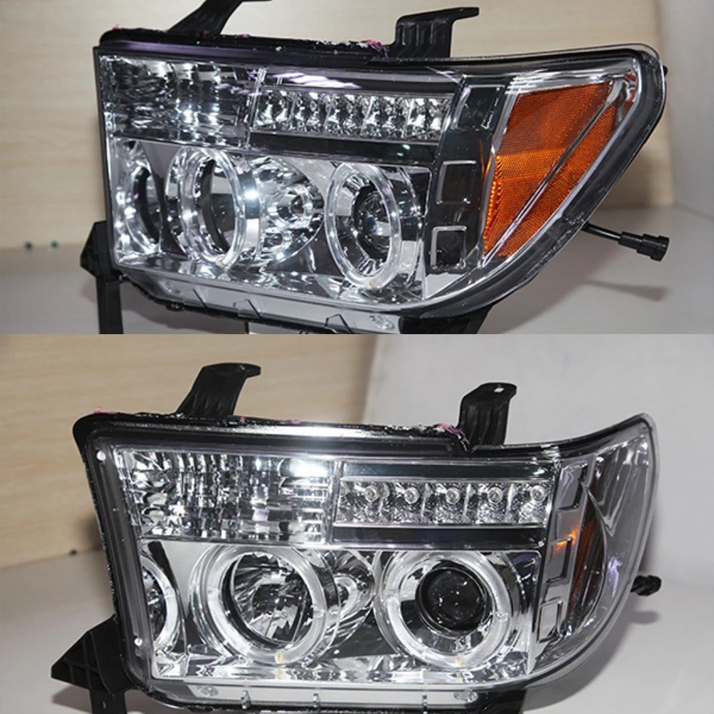 2 шт. светодиодный головной светильник передний в сборе для TOYOTA Tundra 2007-2013 с дневным ходовым светильник
