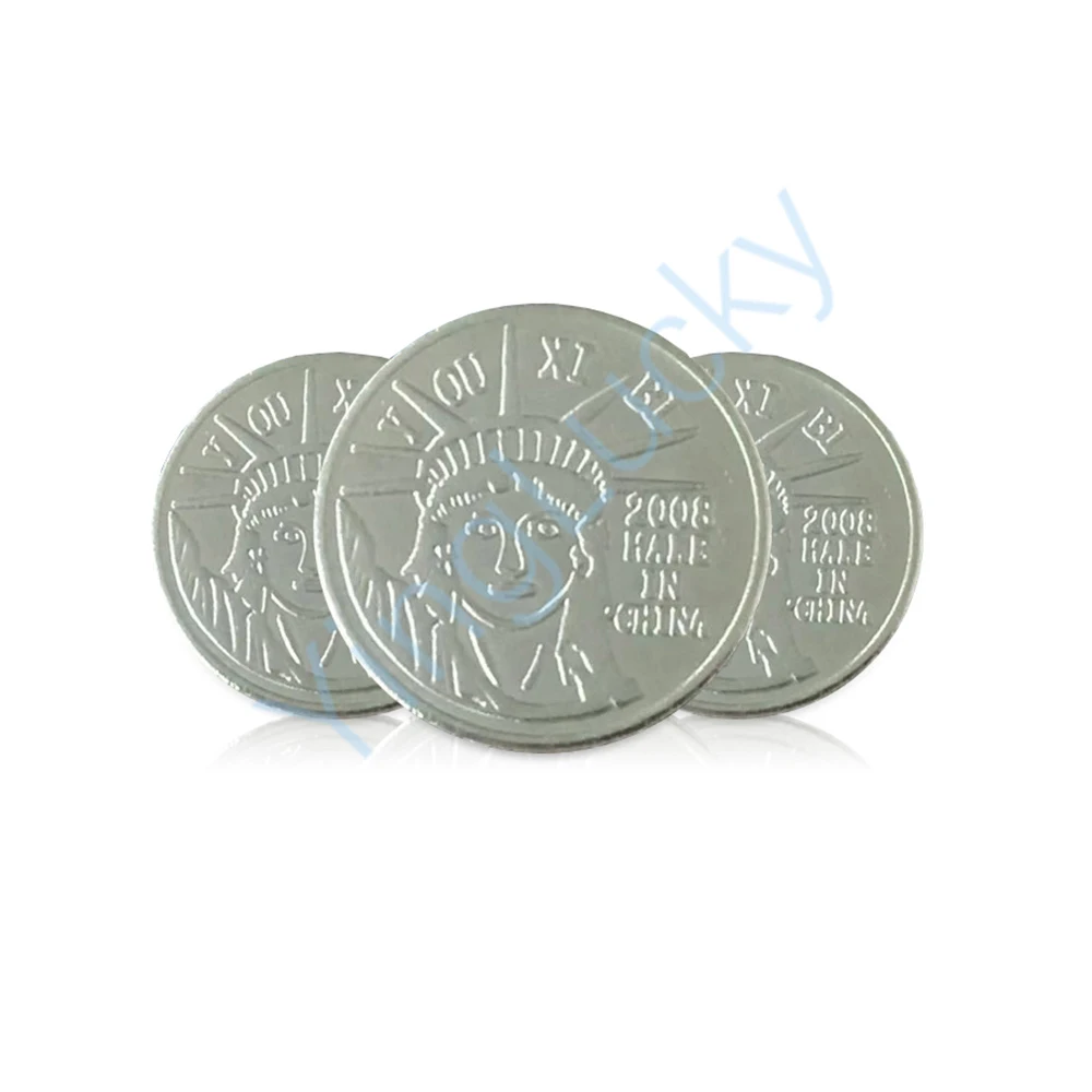 100pcs 아케이드 게임 코인 토큰 아케이드 코인 수락자 Mech MAME 놀이 기계 아케이드 토큰에 대한 스테인레스 스틸 토큰 -  AliExpress