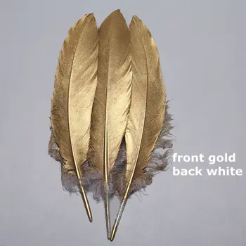 

Feathers for Crafts, 20 Pcs Goose Gold Feathers for DIY Dream Catchers Craft Wedding Themed Party Centerpieces Decorations Y4QB