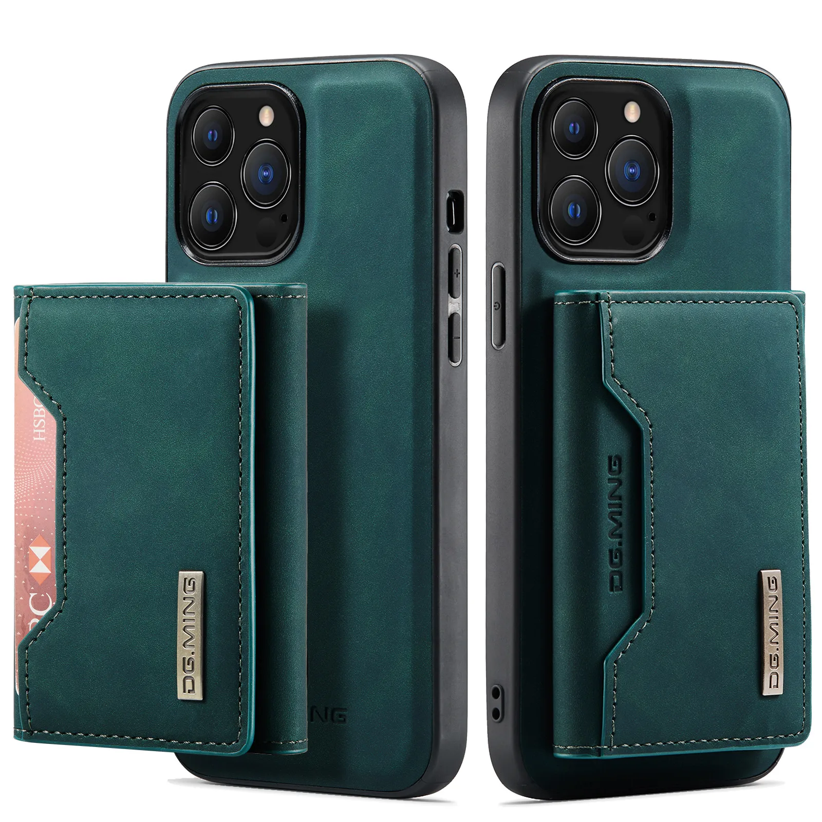 para iPhone, estojo de carteira com porta-cartão,
