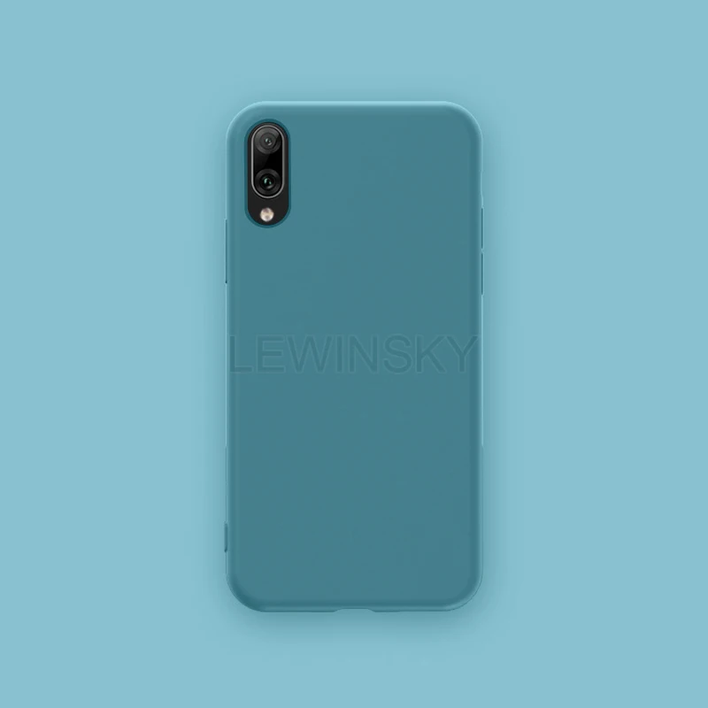 Силиконовый матовый чехол ярких цветов для Honor 9X9 10 lite 8X 8A View 20 7C 7A Pro Чехол из мягкого ТПУ Ультратонкий чехол для телефона - Цвет: Lake Blue