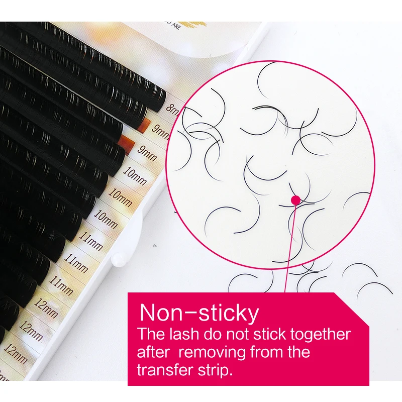 Misslamode all size 16rows/tray 7-15mm mix individual mink eyelashes extension russian volume eyelashes extension supplies