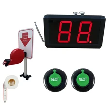 

2 digit number screen NEXT counter call button ticket dispenser Wireless Queue Management Number Waiting Calling System