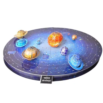 

Creactive Jigsaw 3D Solar System Puzzle Set Planet Board Game Paper DIY Planet Puzzle Jigsaw Learning & Education Science Toy