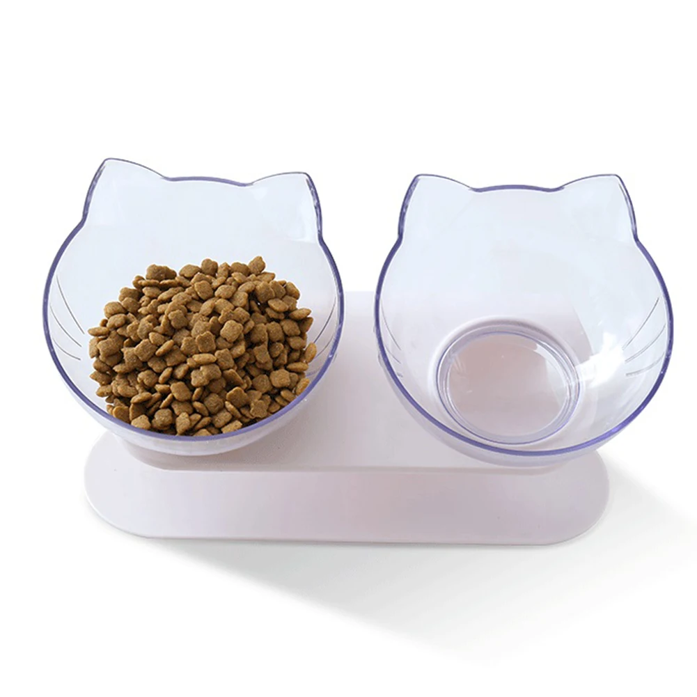 New Pet Antiskid Double Bowls With Raised Stand Pet Food And Water Bowl Perfect For Cats And Small Dogs Supplies