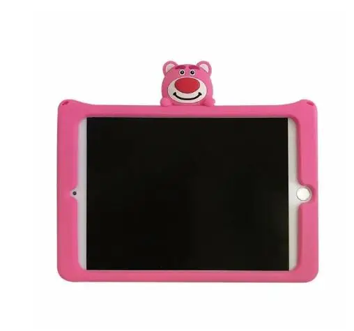 rose red Силиконовый чехол для ipad 7 th 10,2 retina с мультяшным рисунком, безопасный Чехол для Apple ipad 10,2 дюймов, подставка для планшета, силиконовый чехол+ ручка - Цвет: rose red