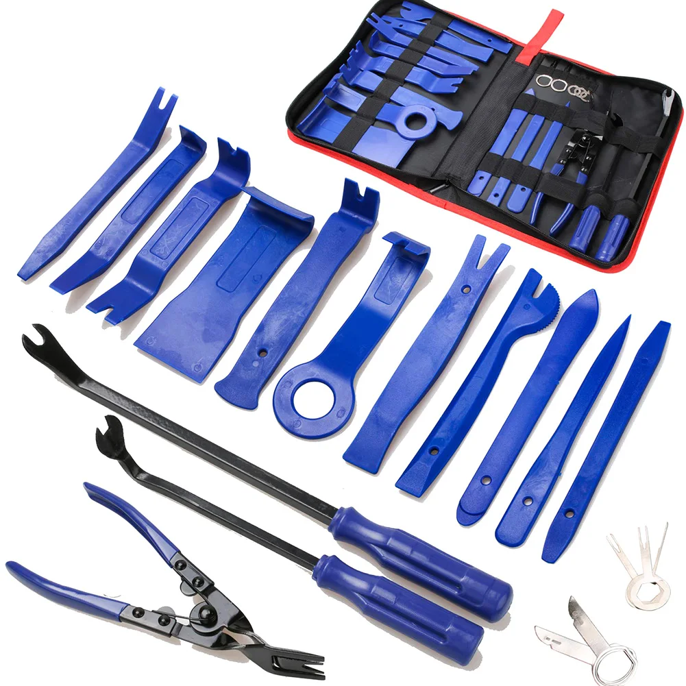 

19pcs Car Trim Removal Tool Set Hand Tool Pry Bar Panel Door Interior Clip Kit Outillage Automobile